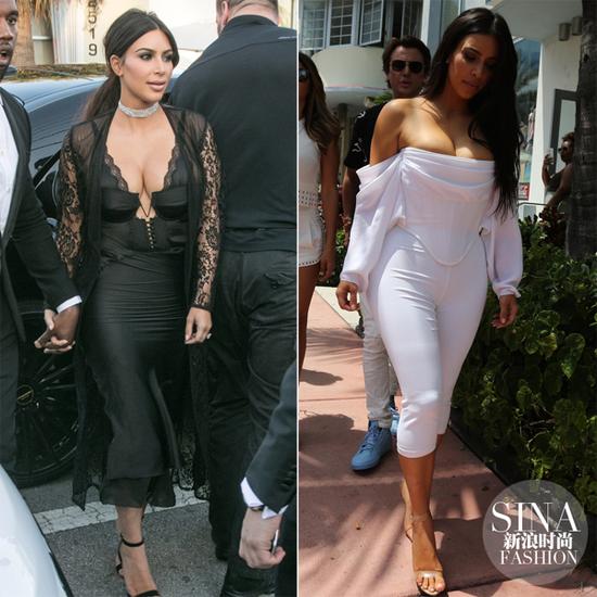 沒(méi)有孕肚的金-卡戴珊也會(huì)高級(jí)的秀性感，偶爾還扮個(gè)小清新