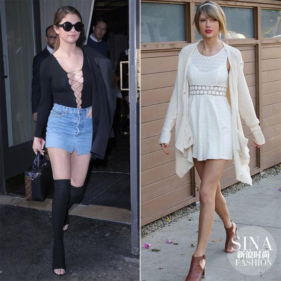 賽琳娜、霉霉示范魚嘴鞋