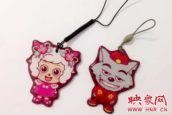 兒童節(jié)紀(jì)念卡以灰太狼和美羊羊?yàn)橹黝}人物。