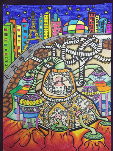 《地下資源電力轉(zhuǎn)換器》金水區(qū)工人第一新村小學(xué) 作者：孫思語(yǔ) 輔導(dǎo)教師：侯倩倩