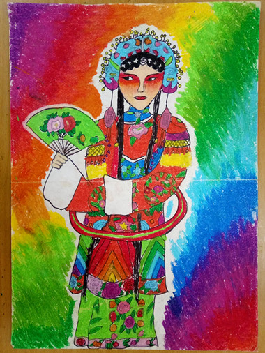 趙文茜《國(guó)粹》輔導(dǎo)教師：時(shí)尹航（工一小）