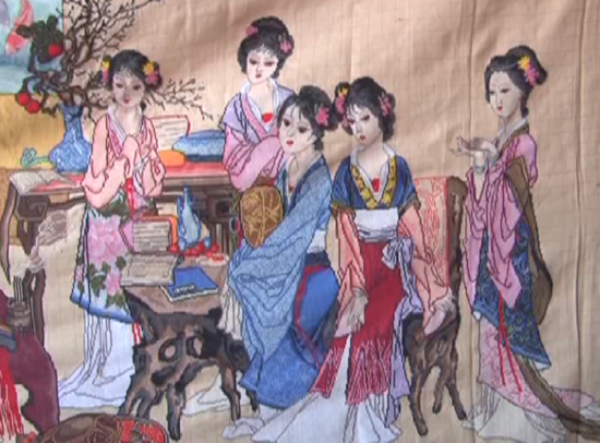 西峽縣農(nóng)家女李改月 630萬(wàn)針繡出《琴棋書(shū)畫》
