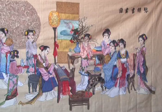 西峽縣農(nóng)家女李改月 630萬(wàn)針繡出《琴棋書(shū)畫》