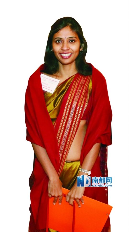 被美國(guó)拘押的印度駐紐約副總領(lǐng)事德夫亞尼·科布拉加德。