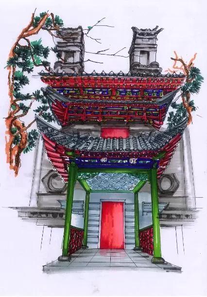 明艷的紅、生機的綠、深沉的藍、古樸的灰，足見博雅樓的獨特韻味。