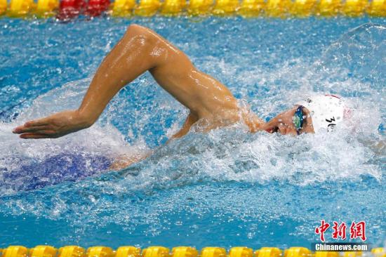 資料圖：9月21日上午，仁川亞運(yùn)會(huì)游泳比賽在文鶴樸泰桓游泳館拉開大幕。