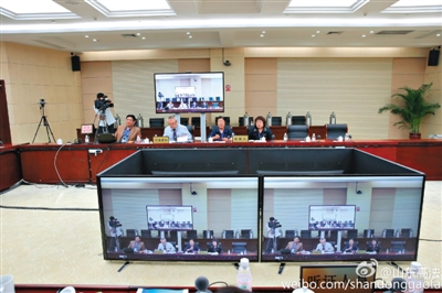 28日，山東高院官微上公布的聶樹(shù)斌案聽(tīng)證會(huì)現(xiàn)場(chǎng)情況。圖/山東高院官微