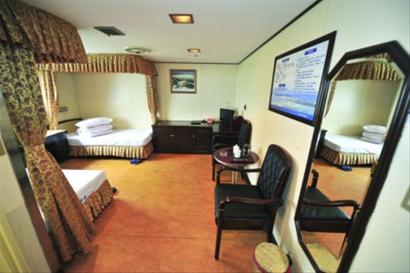 “椰香公主”號內(nèi)部設(shè)施。據(jù)記者了解，高端的豪華商務(wù)艙、特等艙、一等艙都被用于公務(wù)接待。 /CFP