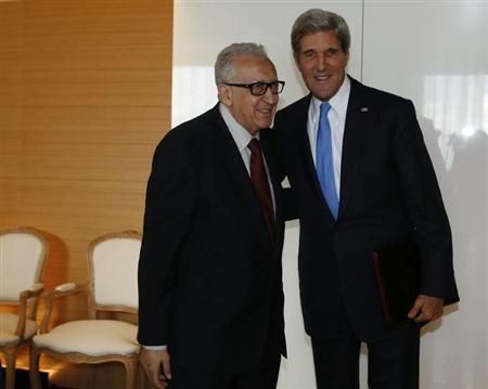 聯(lián)合國-阿盟敘利亞問題特使卜拉西米12日與克里進(jìn)行會談。