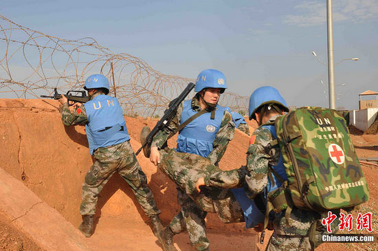 資料圖：中國維和部隊(duì)。
