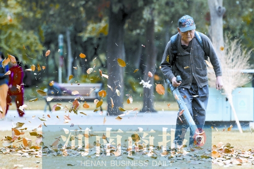 秋風(fēng)吹過，落葉滿地