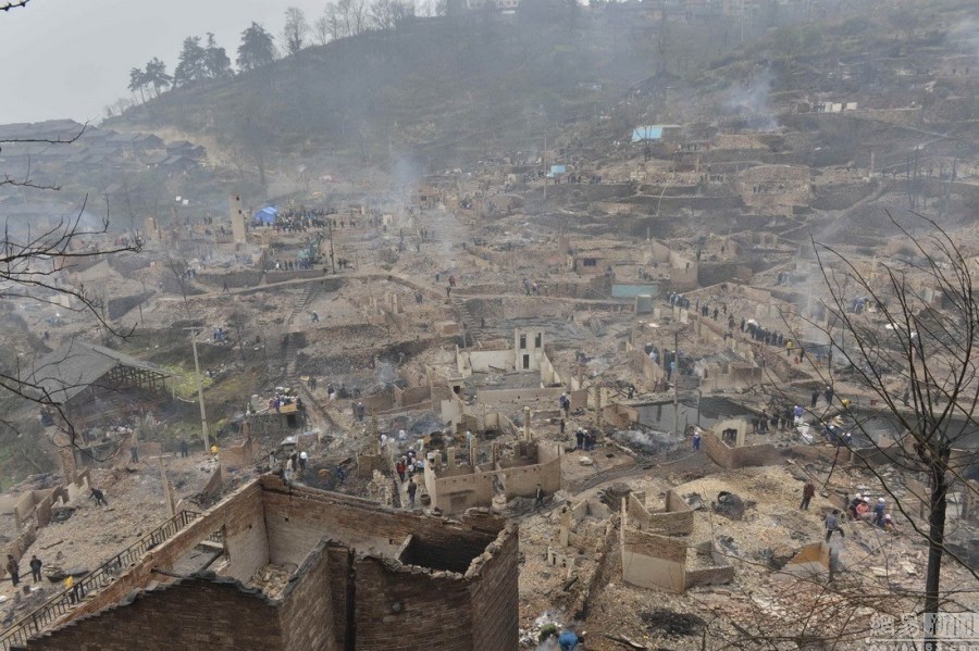 貴州300年歷史古寨遭大火