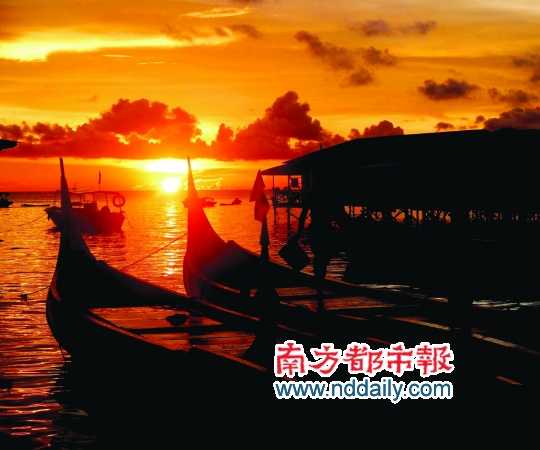 馬布村的日落。