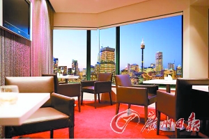 酒店客房一景。