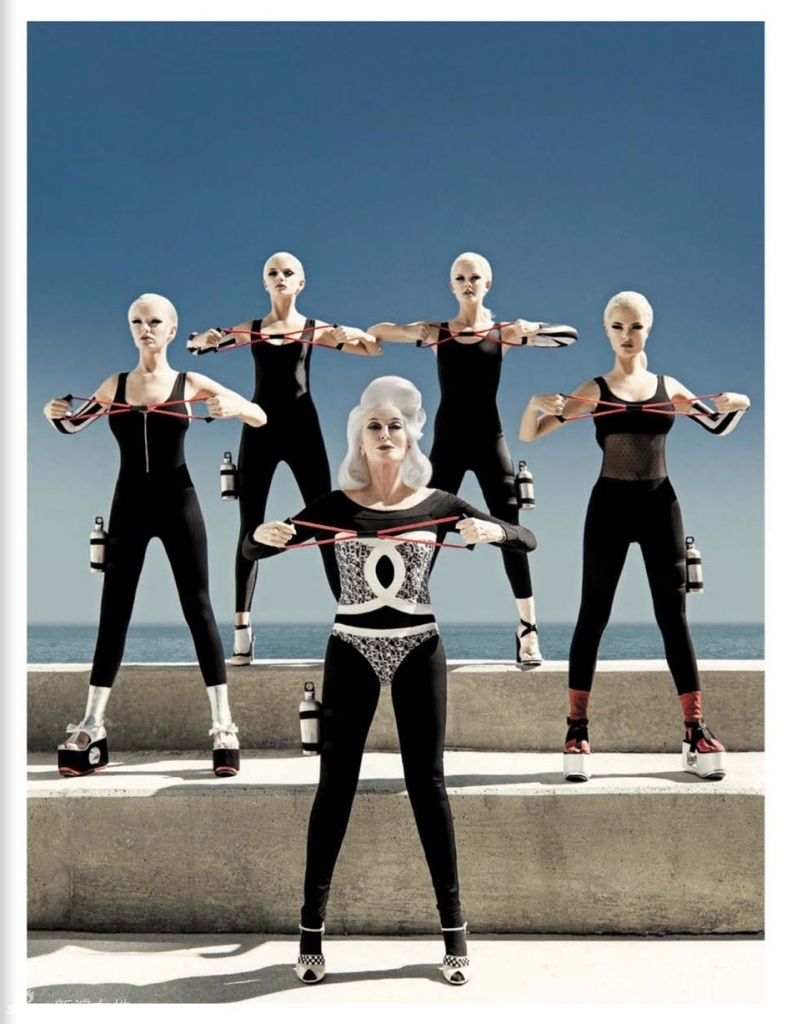 82歲時尚女魔頭領(lǐng)銜 名模健身體操大片