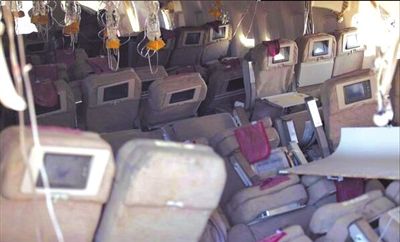 7日，美國舊金山，失事客機(jī)內(nèi)景曝光。圖/CFP