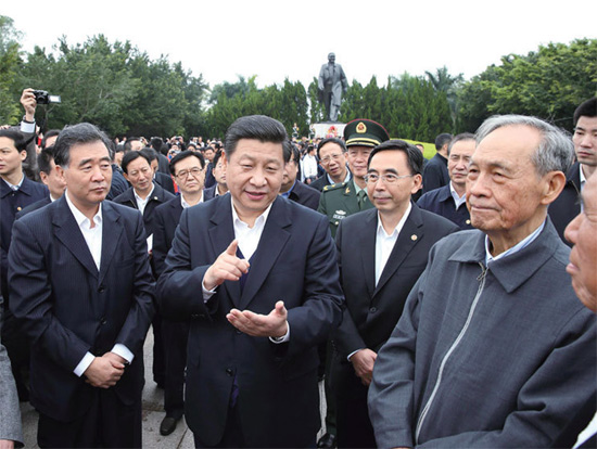 2012 年12 月，習(xí)近平任中共中央總書記后首次離京，即到改革前沿的廣東考察