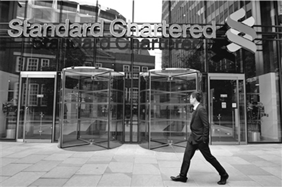 圖為渣打銀行英國總部。昨日，渣打銀行鄭州分行落戶鄭東新區(qū)，這已是入駐鄭州的第三家外資銀行