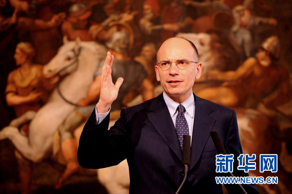 2月13日，意大利政府總理恩里科·萊塔宣布辭職。