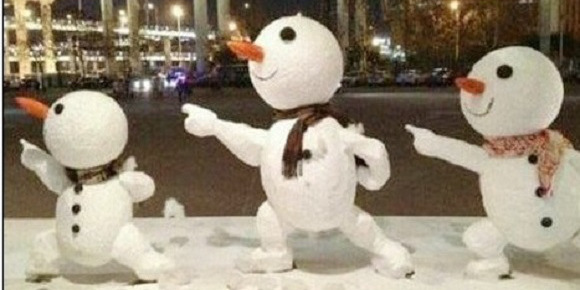 創(chuàng)意十足！日系列卡通雪人走紅