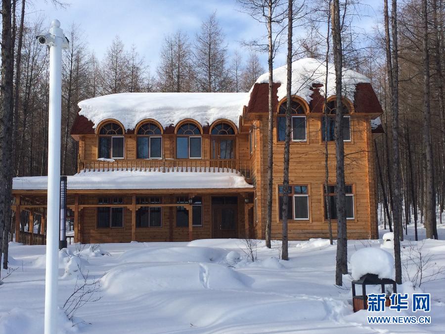 穗豐園里的高檔木制別墅（2013年12月8日攝）。新華社記者程子龍攝