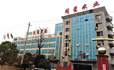 月11日，婁底市經(jīng)濟(jì)技術(shù)開發(fā)區(qū)內(nèi)，同星米業(yè)和吳哥世家兩家公司因借貸資金鏈斷裂，公司大門緊鎖。新京報記