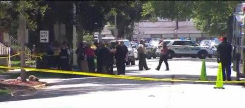 視頻截圖：雙方發(fā)生槍戰(zhàn)的居住區(qū)。