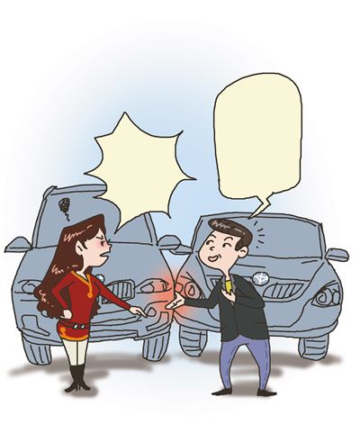 男司機(jī)追看美女司機(jī)致兩車(chē)擦掛 欲互留電話(huà)私了