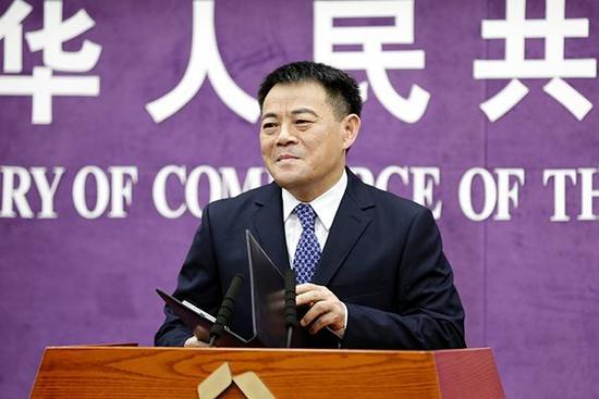 商務(wù)部發(fā)言人孫繼文。資料圖