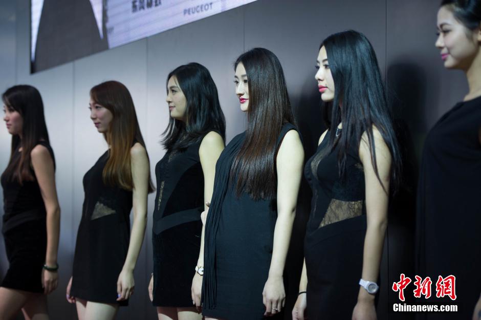 靚麗的車模依舊是車展上的一道風景線