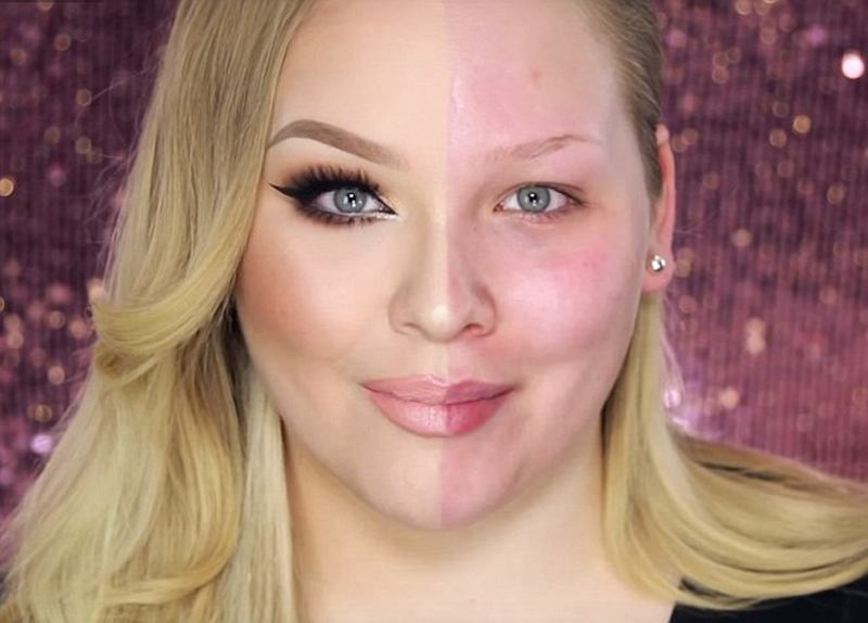 尼基左右臉的巨大差距讓網(wǎng)友驚呼看到了“化妝的神奇力量”。