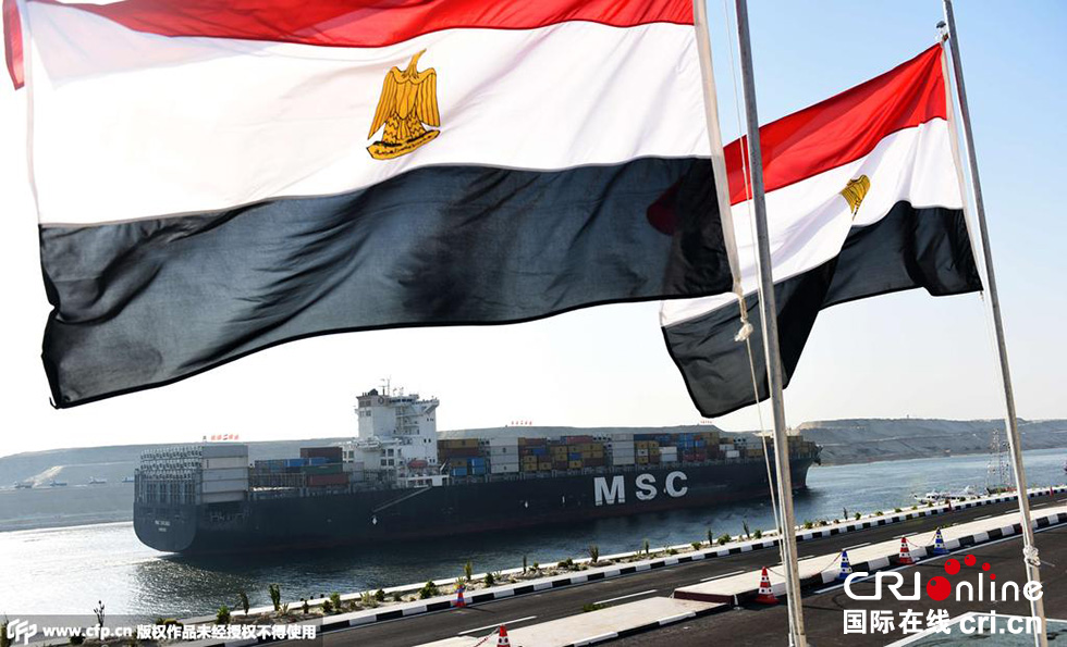 埃及伊斯梅利亞，埃及為新蘇伊士運(yùn)河的開(kāi)通舉行盛大的慶祝儀式。 圖片來(lái)源:CFP