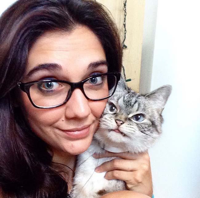 Loki和它的主人凱特的合照。