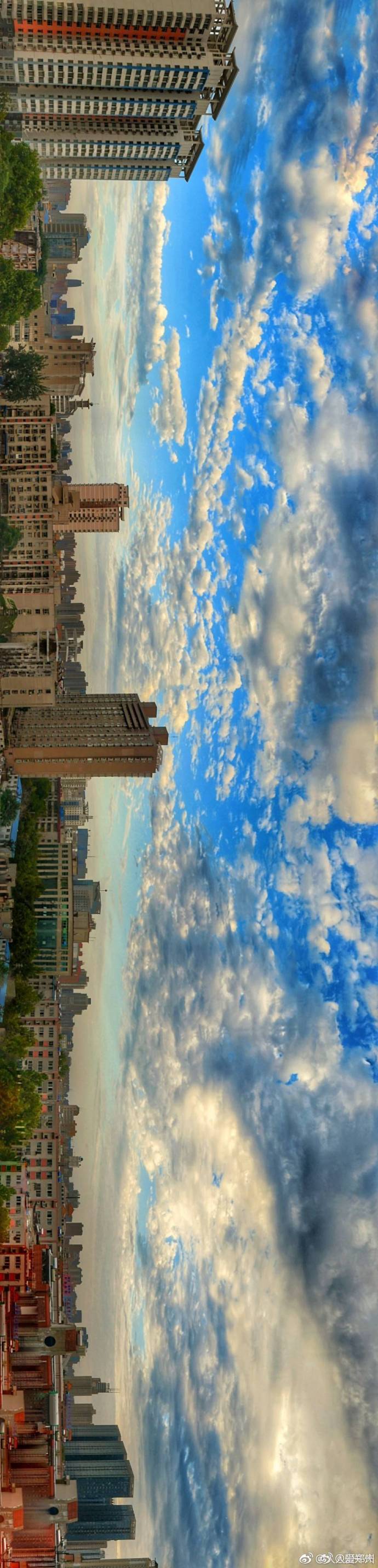 又被鄭州的藍天刷屏！隨便一拍就是手機壁紙