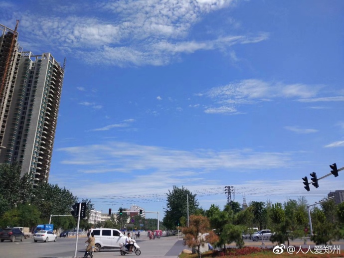 又被鄭州的藍天刷屏！隨便一拍就是手機壁紙