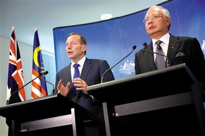 3日，澳大利亞珀斯城區(qū)，澳大利亞和馬來西亞兩國總理舉行聯(lián)合發(fā)布會。