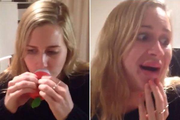 澳洲女生用豐唇器造性感嘴唇 兩分鐘變鱒魚(yú)唇