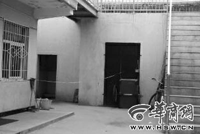 昨日下午，延長縣第二幼兒園的廁所前已拉起警戒線