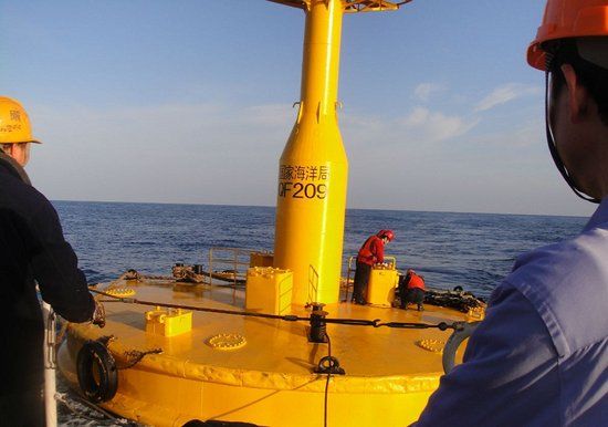 資料圖：中國正在部署海洋浮標(biāo)
