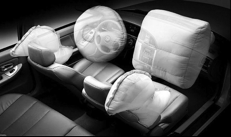 安全氣囊打開(kāi)示意圖