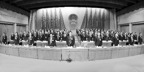 　1月20日下午，省十二屆人大三次會議閉幕　河南日報記者 郭宇/攝