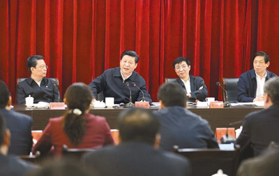 3月18日，習(xí)近平聽取蘭考縣教育實(shí)踐活動(dòng)情況匯報(bào)，并發(fā)表重要講話。